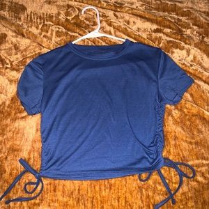 blue crop top